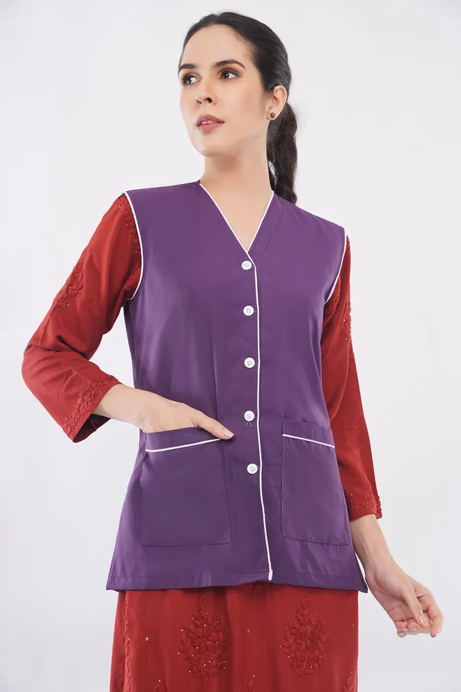 Housekeeping Womens Staff Sleeveless Apron